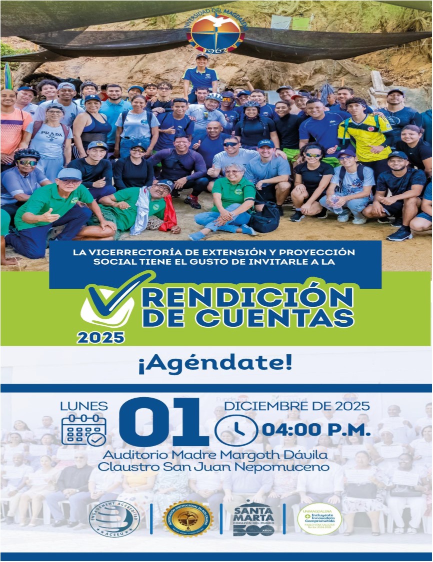 Anuncio de rendición de cuentas de vicerrectoría de extensión 2025